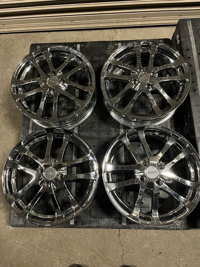 16インチ クローム仕上げ クレンツェ5スポークホイール　4個セット