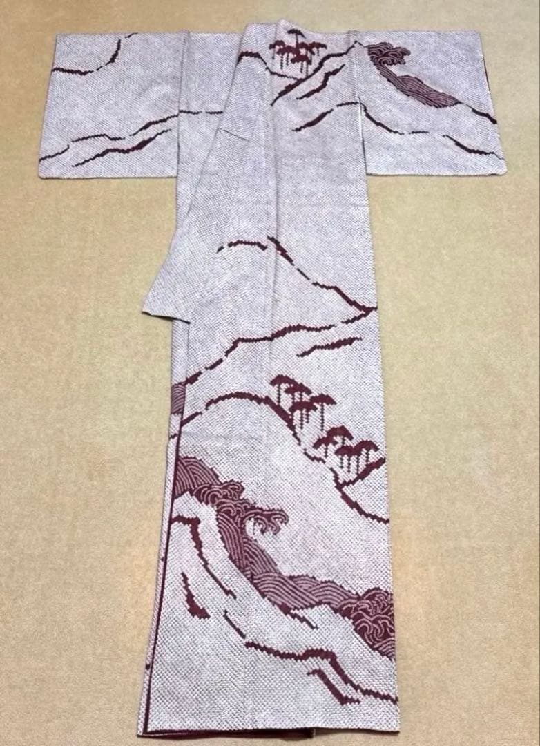 本疋田 訪問着 総絞り 袷 着物 上品 一つ目絞り 吉祥 匹田鹿の子 波 お祝い