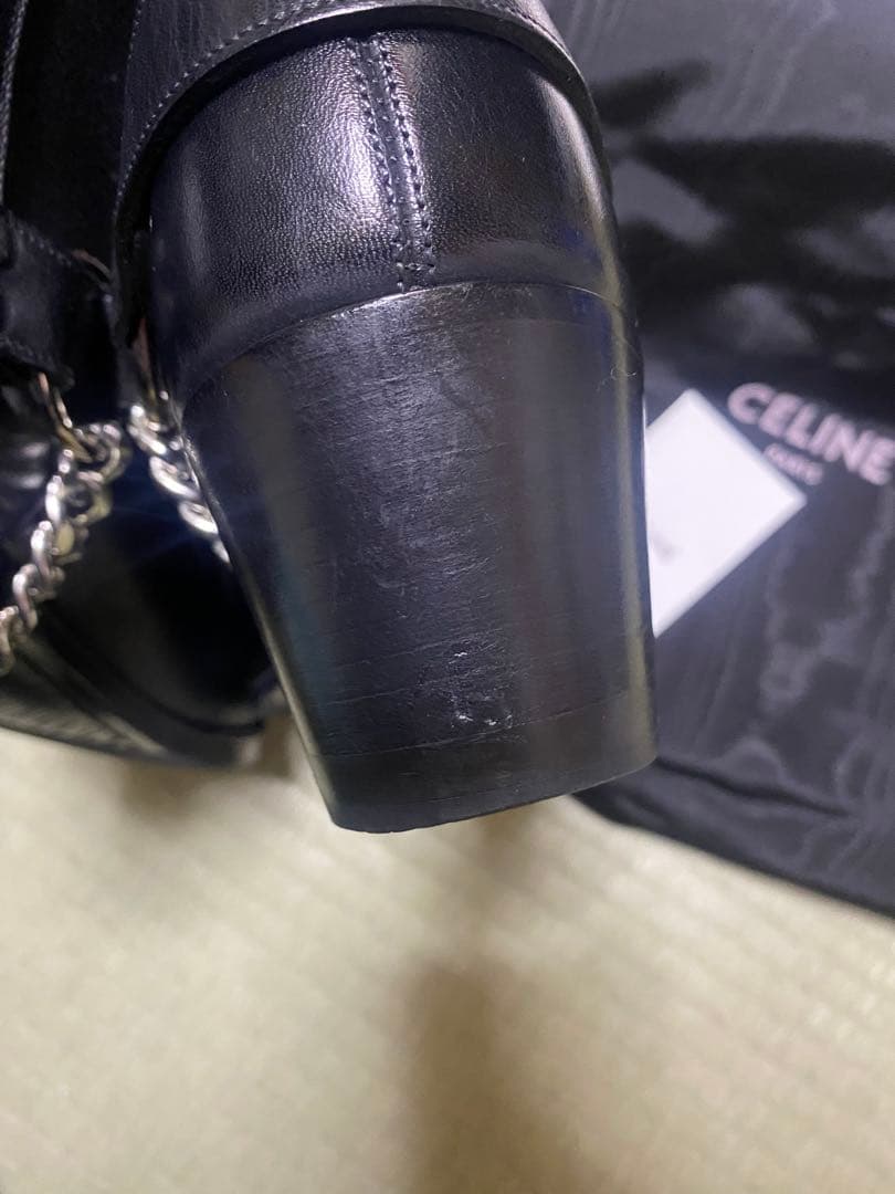 CELINE カマルグ バイカー チェルシーブーツ