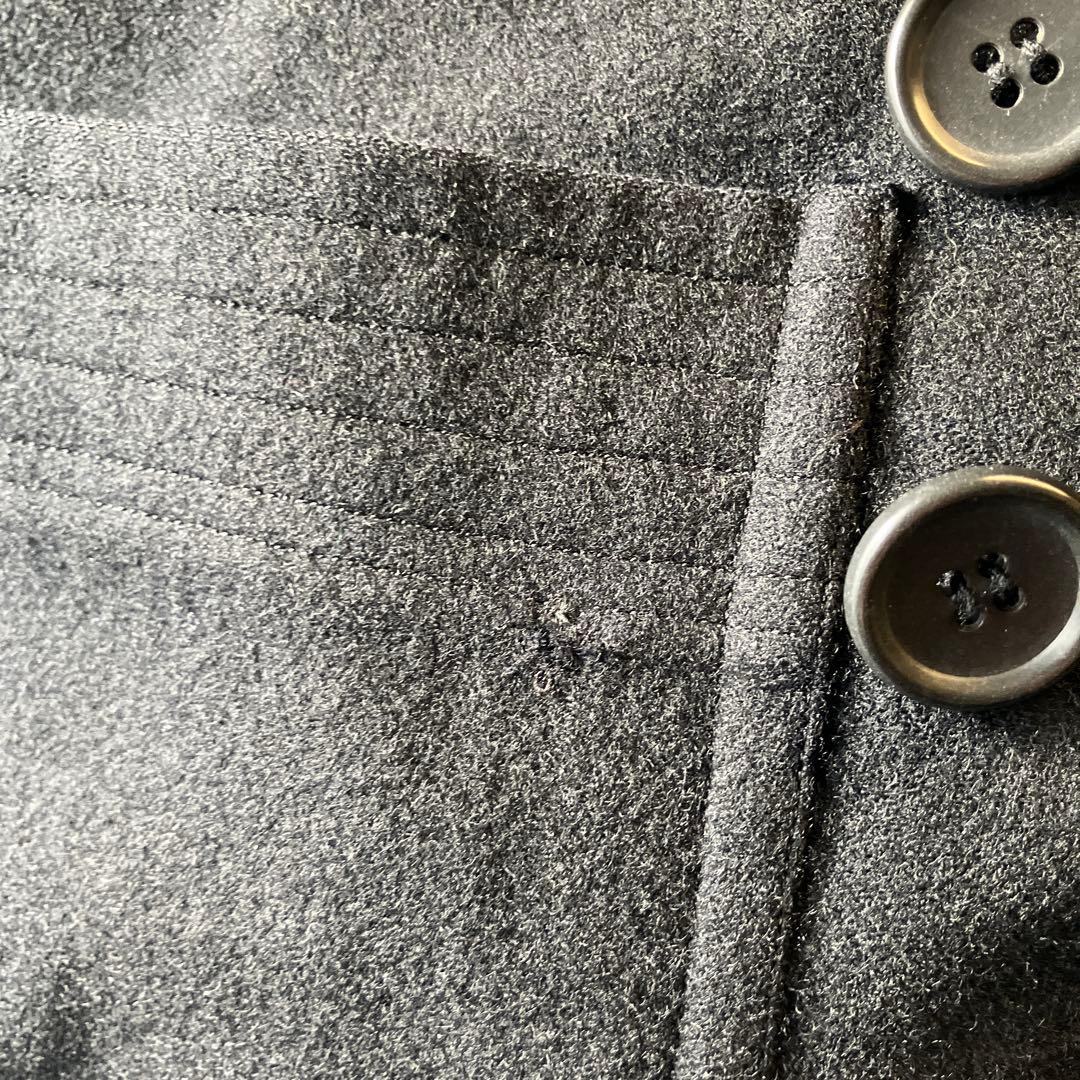 黒のロングコート ウール