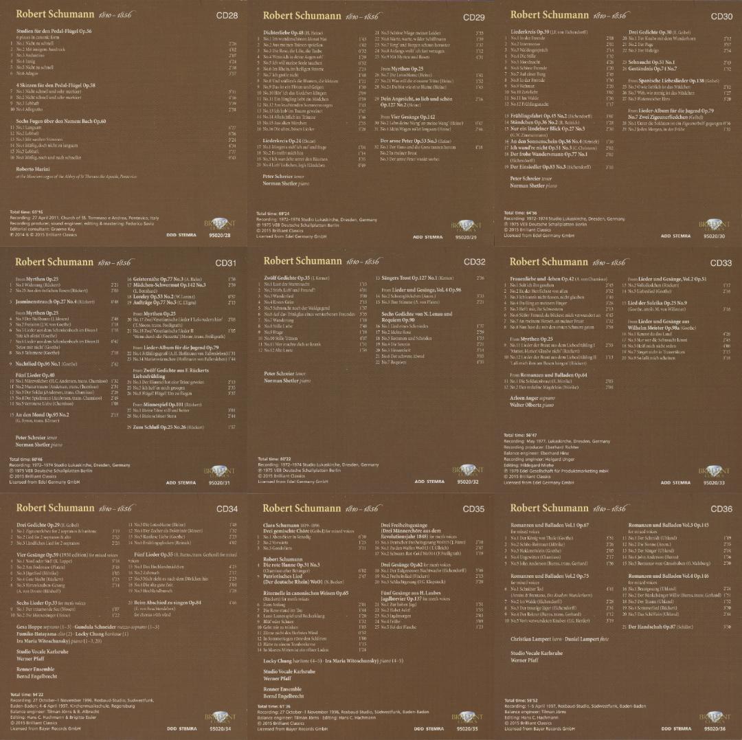 シューマン・エディション（ブリリアント・レーベル）45枚組