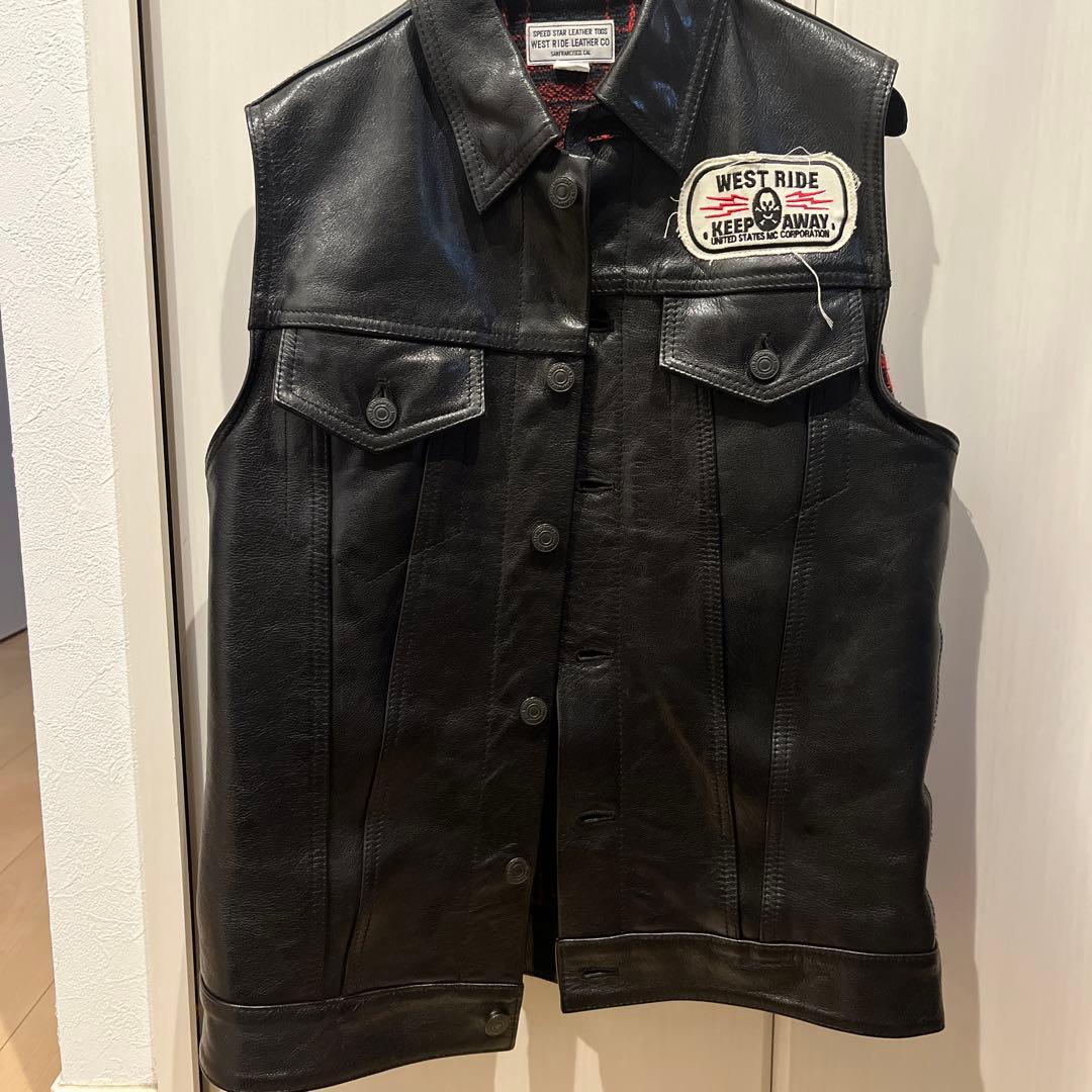 大特価！ウエストライド　レザーベスト　ディーンベスト