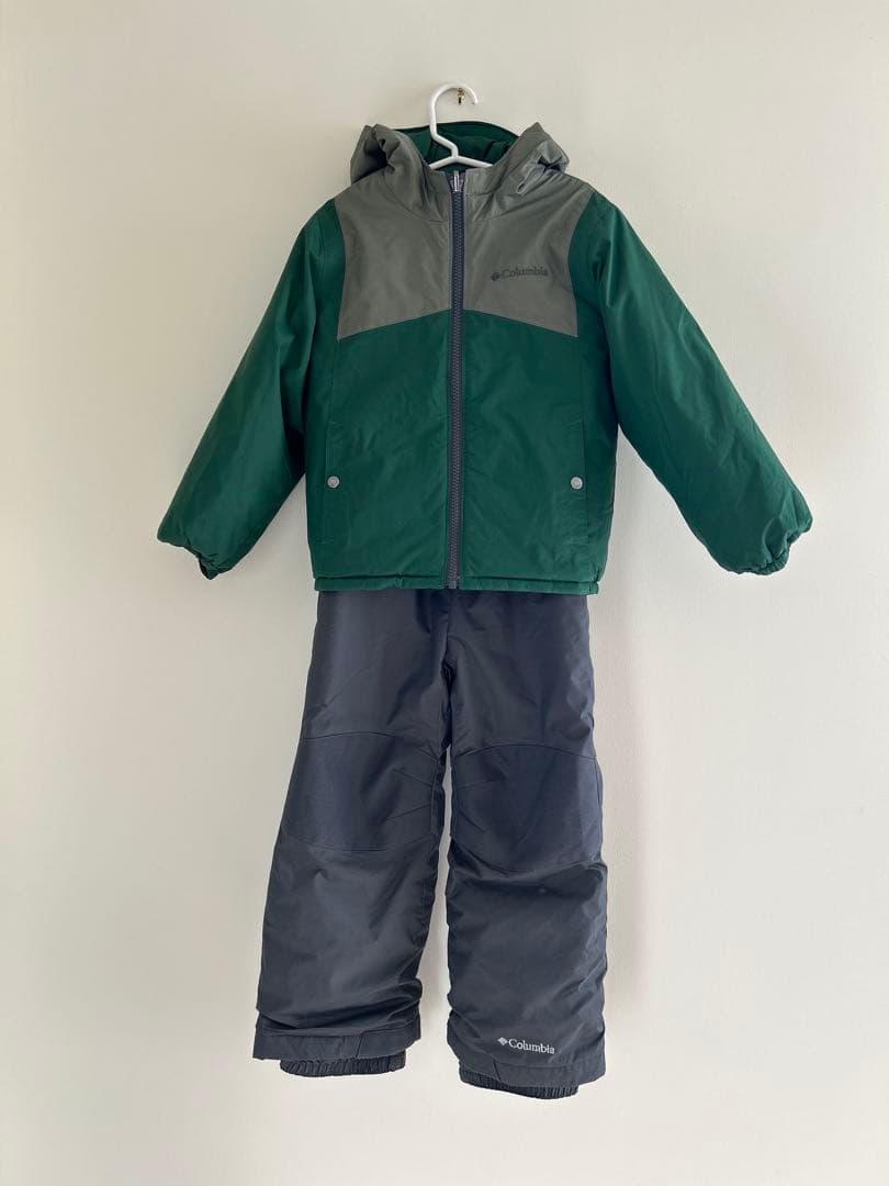Columbia スキーウェア 緑/グレー XXS（218SY1093)セット