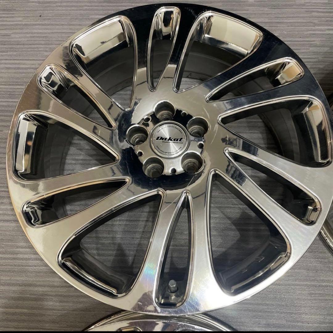 定価18万 Dakat 18インチ 希少メッキホイール PCD100 プリウス等