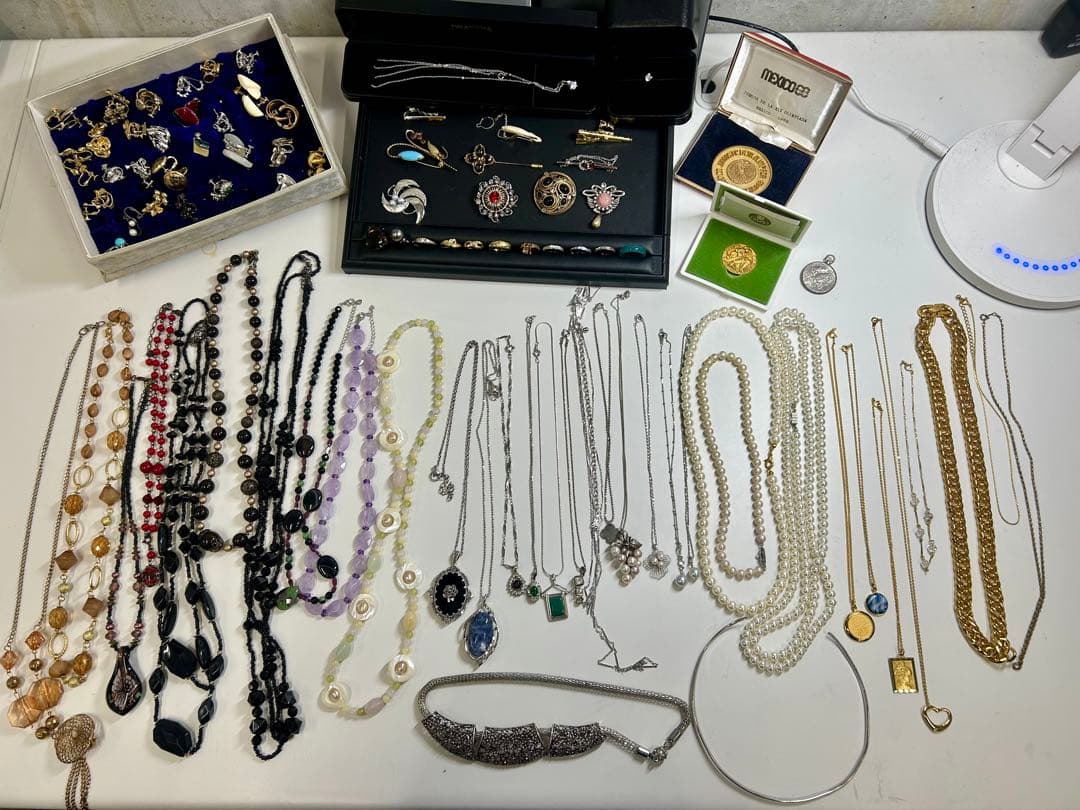 【ジュエリーアクセサリーまとめ売り】約80点 ネックレス・リング等 sv925