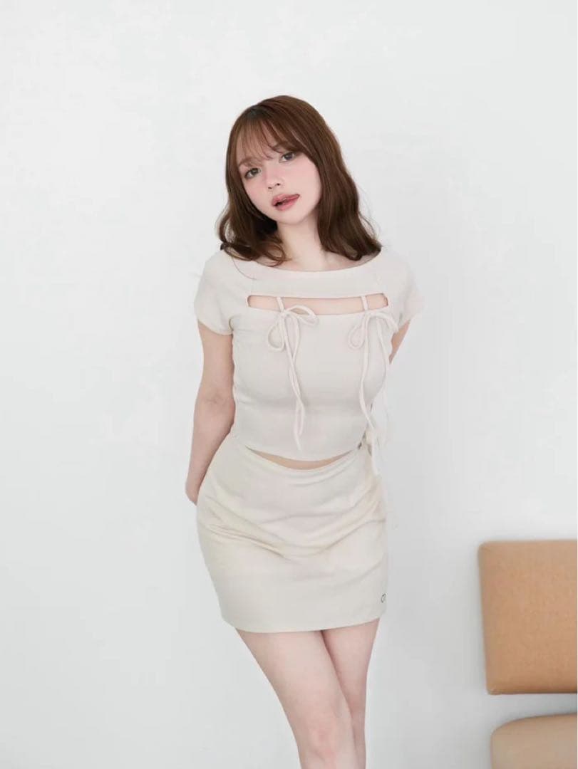 スカート Heart point skirt andmary