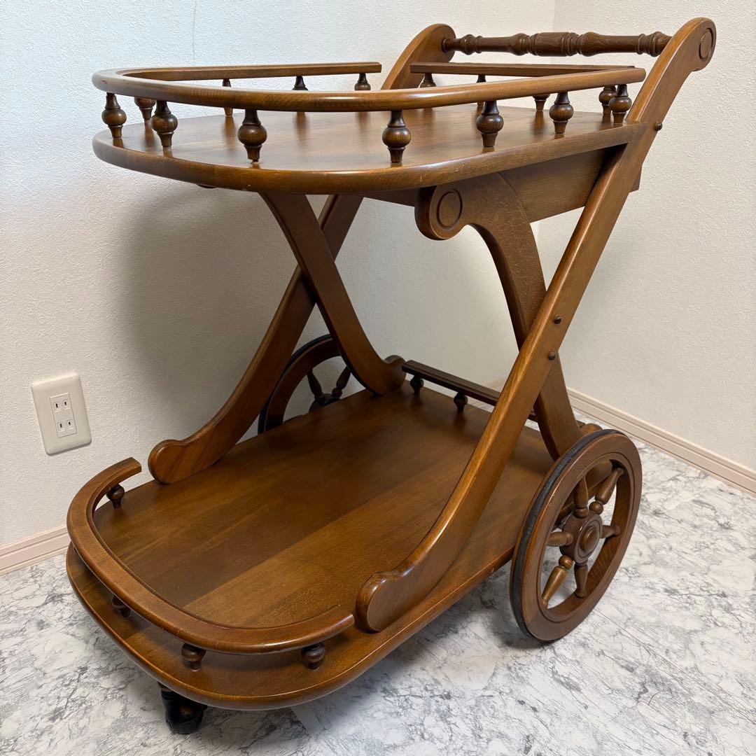 カリモク　キッチンワゴン　キッチンカート サービングワゴン　バーカート　移動可能