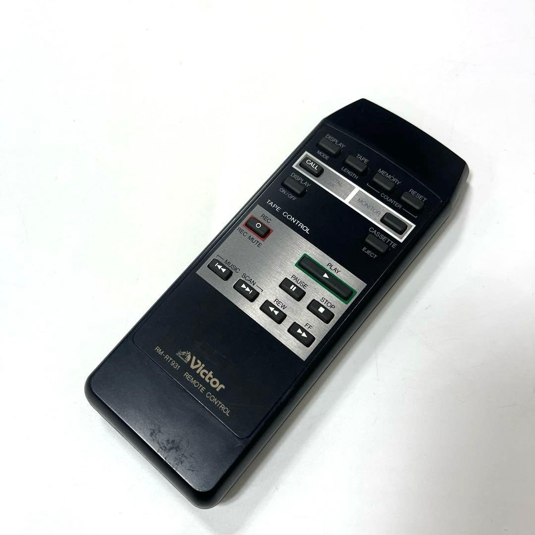 【激レア】Victor TD-V931ステレオカセットデッキ リモコン有
