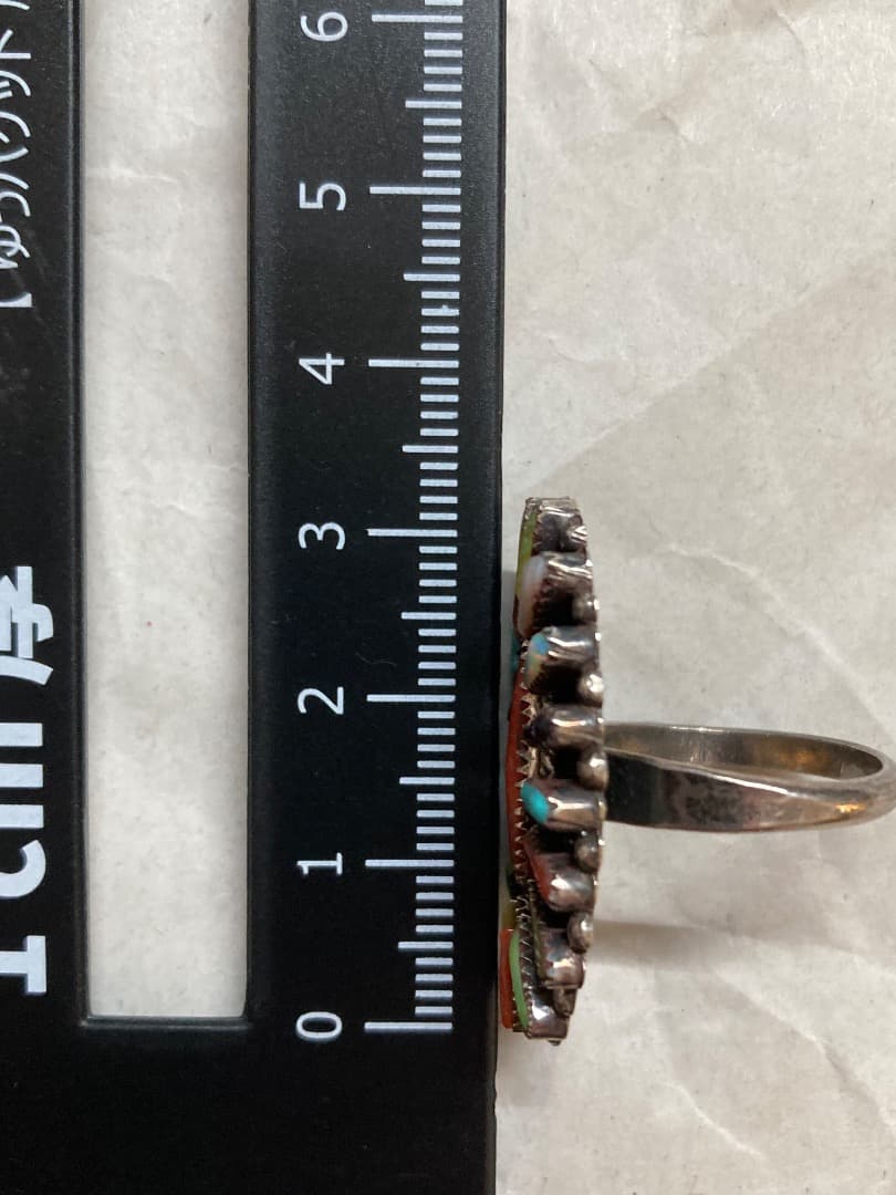 からか インディアン マルチストーン ニードルポイント リング