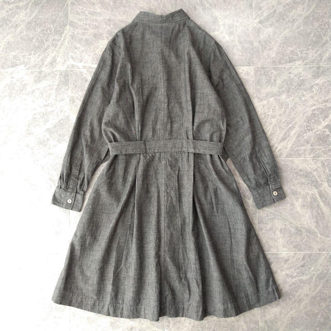 591 hina様 MHL. シャンブレー シャツ ワンピース グレー