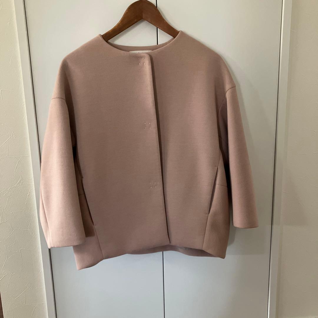 ビアズリー うしろぷっくりダンボールショートコート　ピンク サイズO