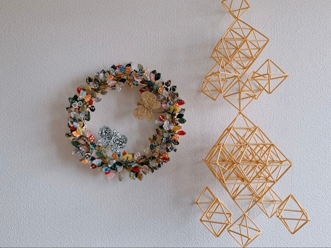 <スーパー特大サイズ④>モチーフ多め盛り森リース2025.ミナペルホネン仕様