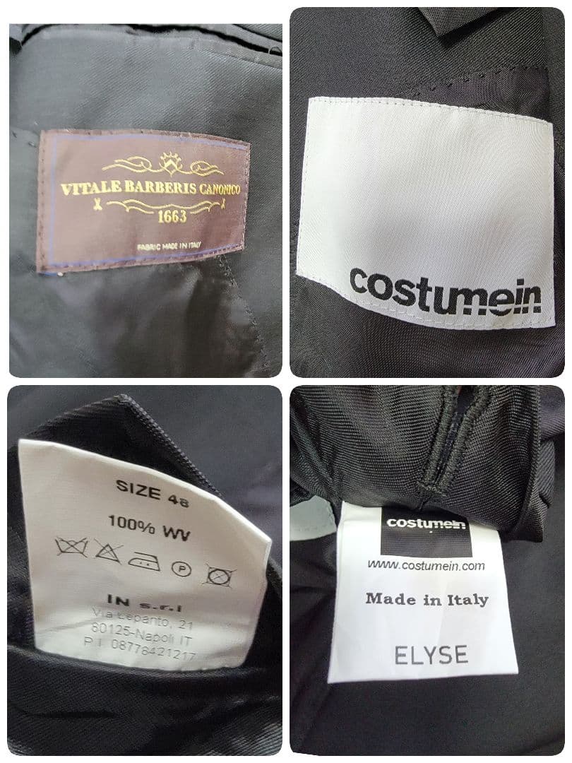 カノニコ生地 コストゥメイン COSTUMEIN ダブルジャケット 48 L