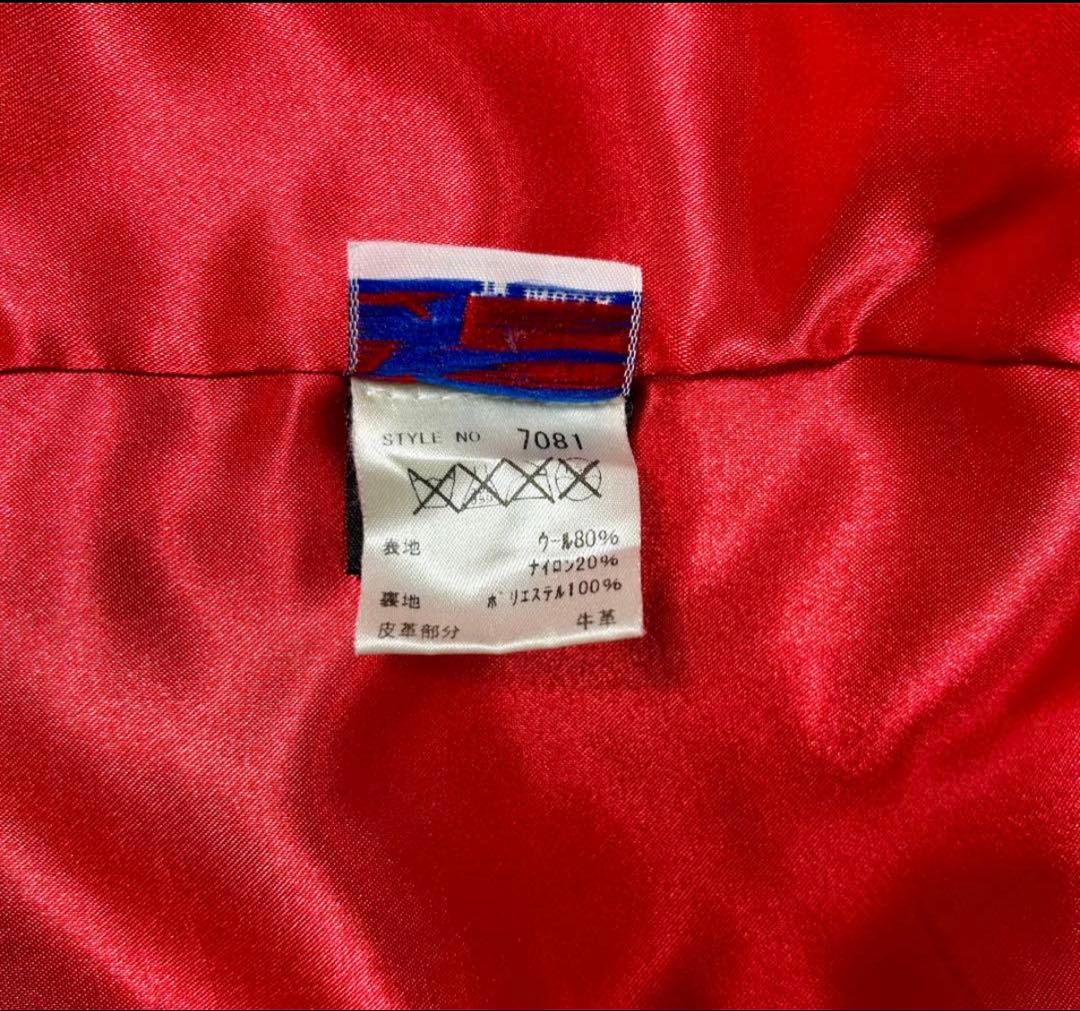 希少　Schott ショット389ピーコート 　金ボタン　裏地　赤　黒 ウール