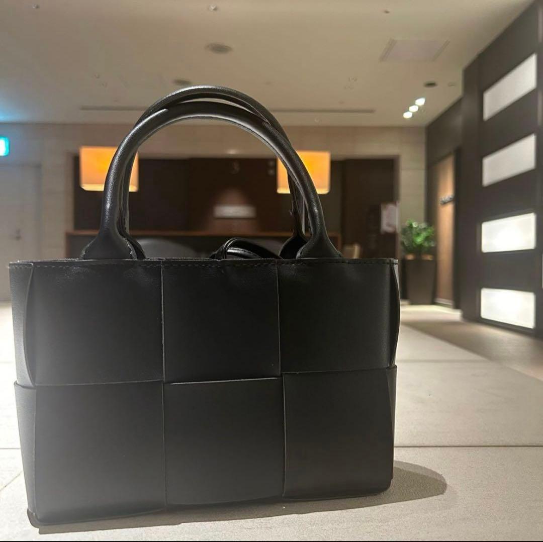 株*C様 イントレチャート トートバッグ 黒 Mサイズ 新品未使用