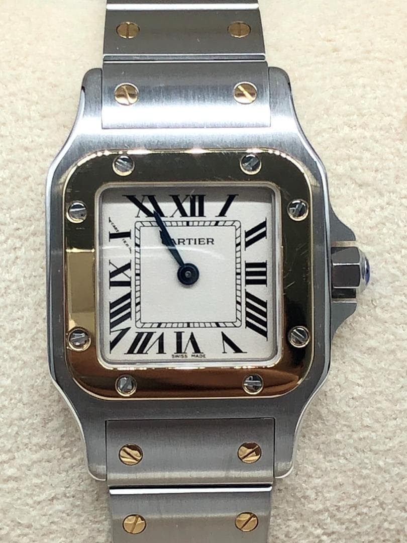 美品 カルティエ サントス ガルベ W20012C4 K18YG SS 腕時計