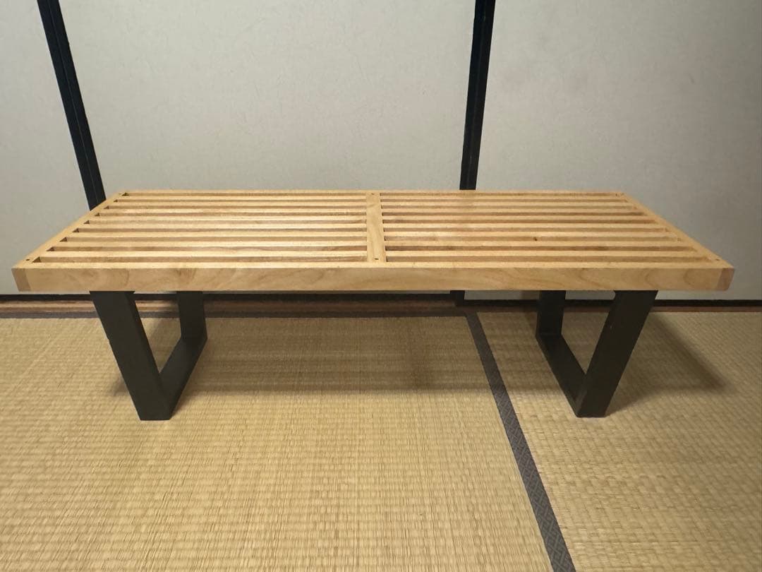 【欠品なし】ジョージネルソン プラットフォームベンチ リプロダクト ガラス天板付