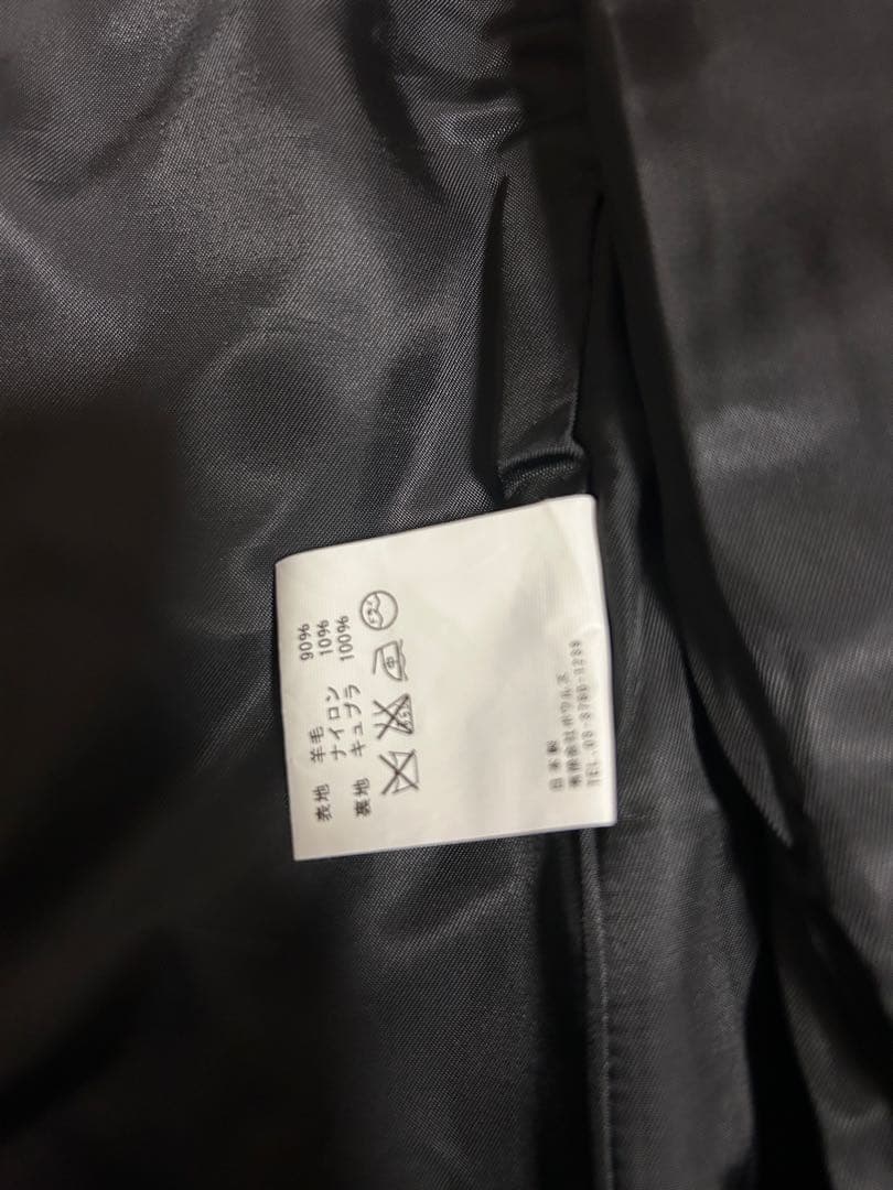 【美品 1度のみ使用】HYKE ハイク　黒　ショート丈　Pコート　サイズ：1