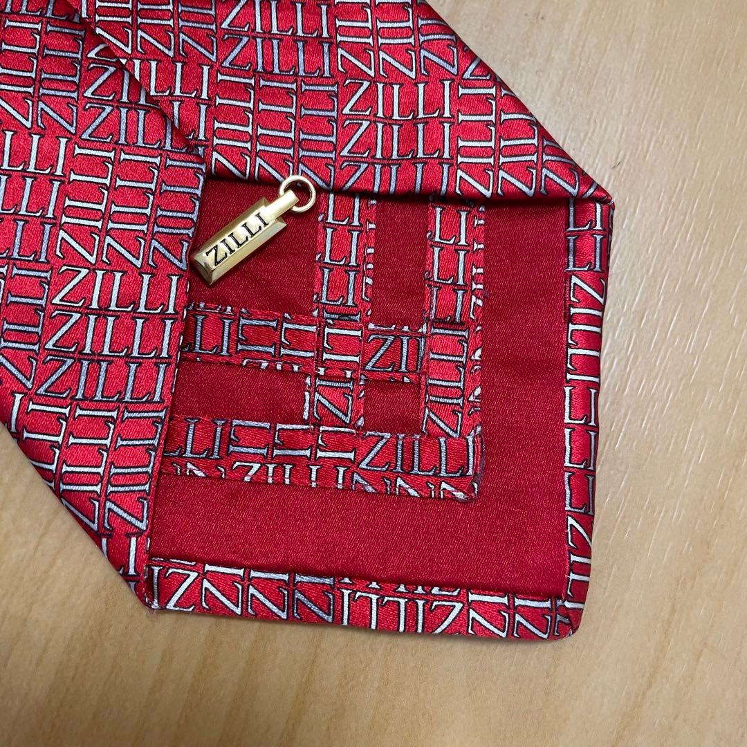 ZILLI ジリー ジリネクタイ シルク チーフ　付き セット
