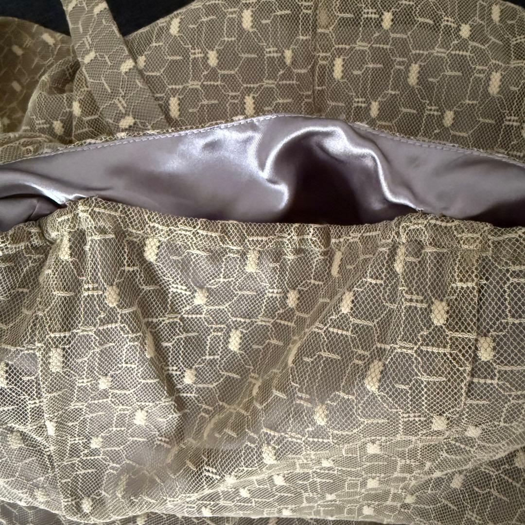 【大きめ】ANDRESD バックオープンジオメトリックドレス レース L 結婚式