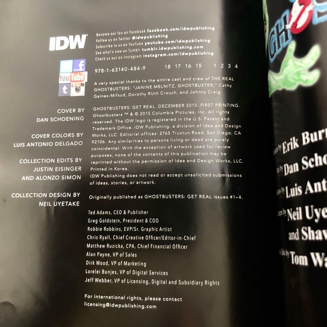 【アメコミ】ゴーストバスターズ：ゲットリアル トレードペーパーバックコレクション