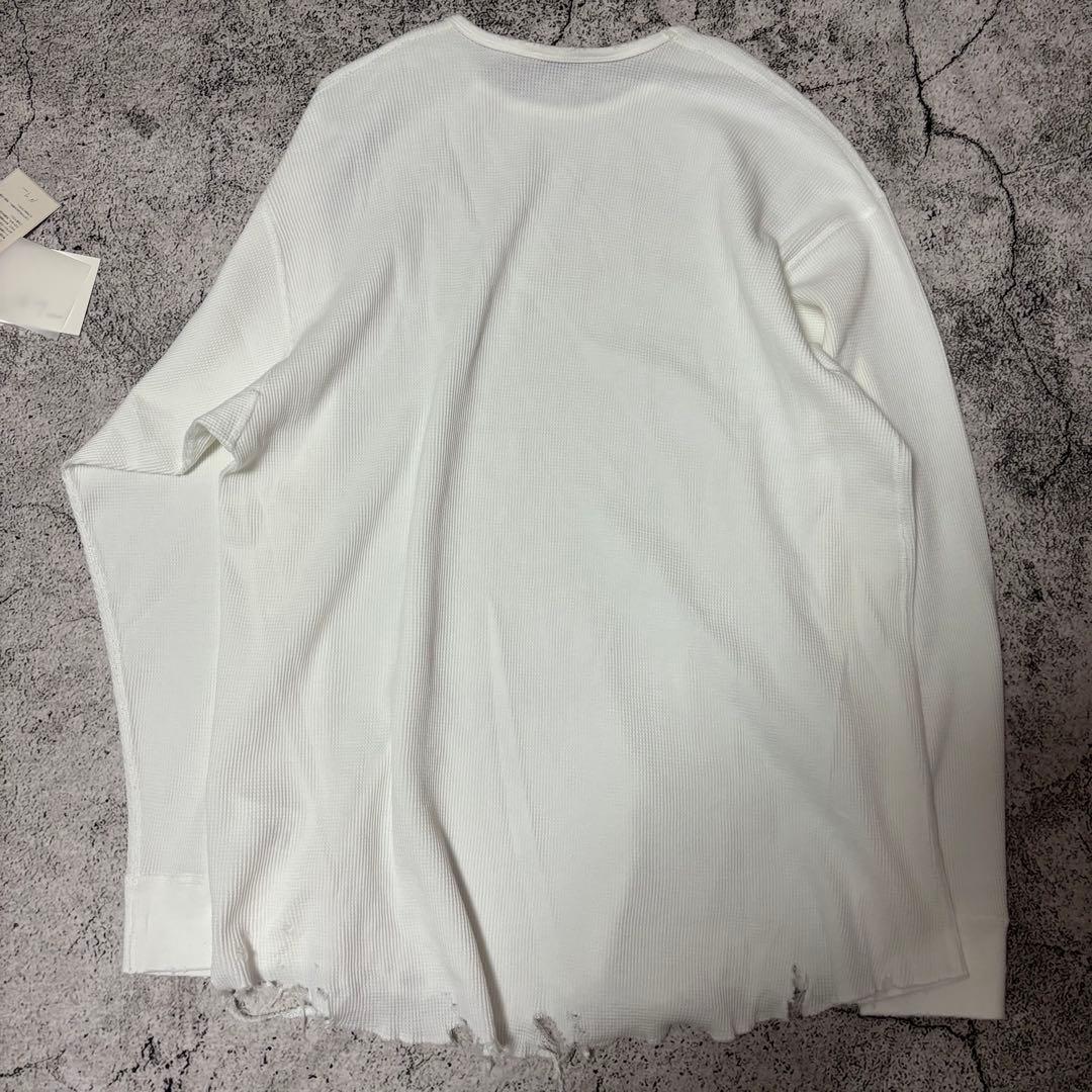 アンセルム　試着のみ　ダメージ加工　ワッフルクルーネックT タグあり