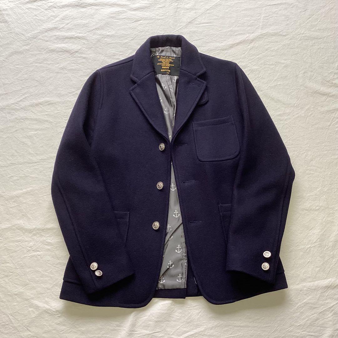 FEDELITY x SEPTIS メルトン ネイビーブレザー メタルボタン M