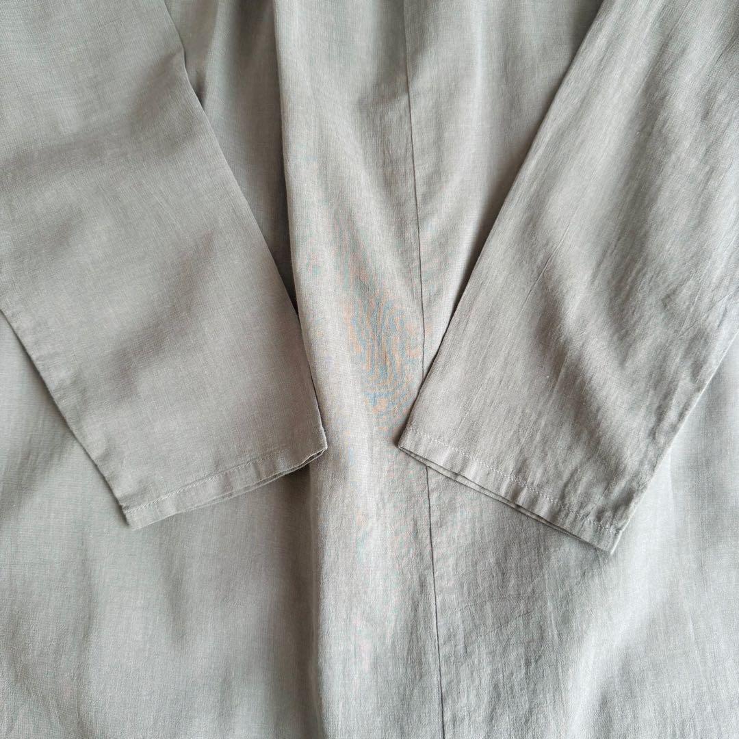 【美品】evam eva タックロングワンピース チュニック グレー