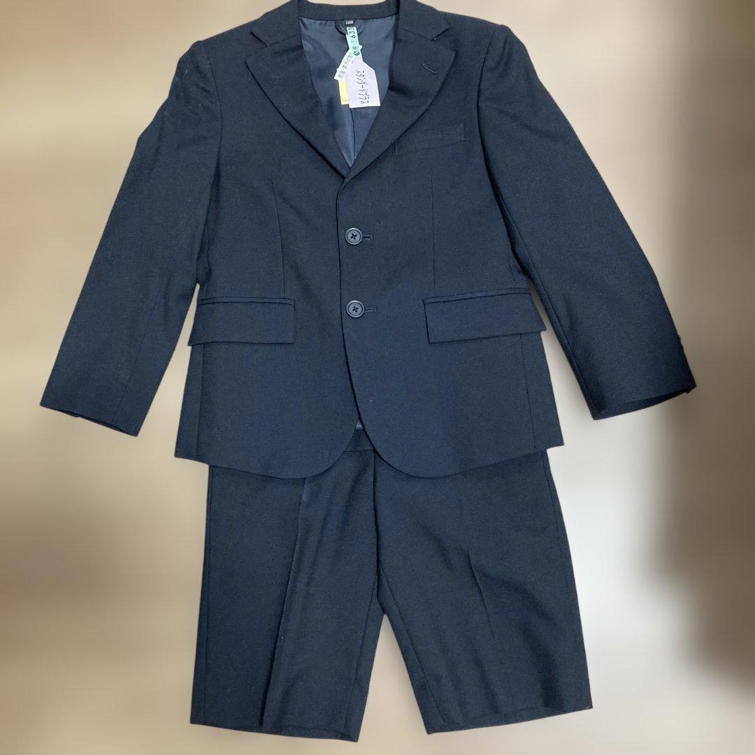 ファミリアネイビー スーツセット (ジャケット+ショートパンツ)120cm