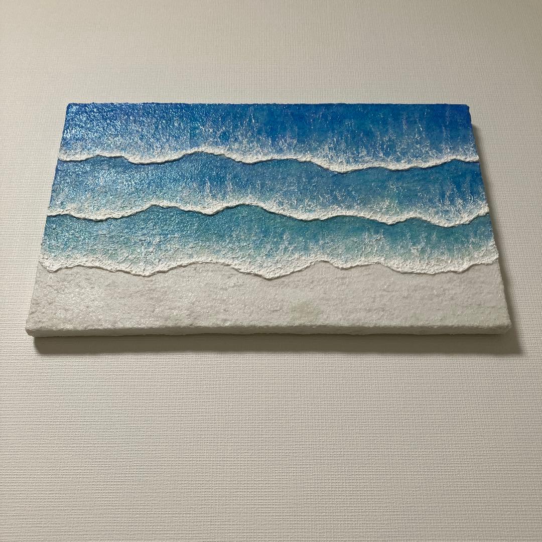 絵画　アクリル画　原画　海　癒し　風景画　テクスチャーアート　一点物　Ｓ.Ｉ