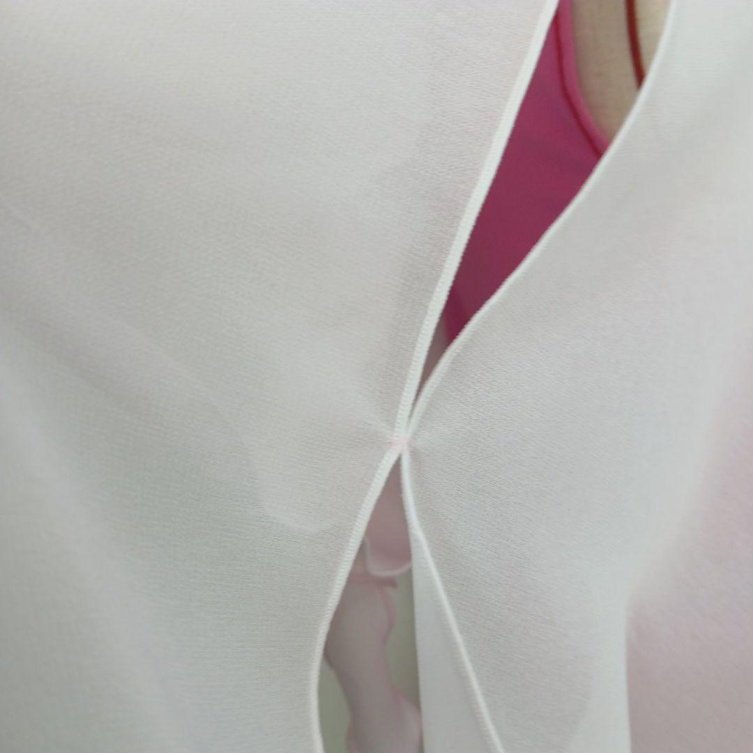 お値下げ　ハンドメイド　社交ダンス　ベビーピンクシフォン　セットアップ　ドレス