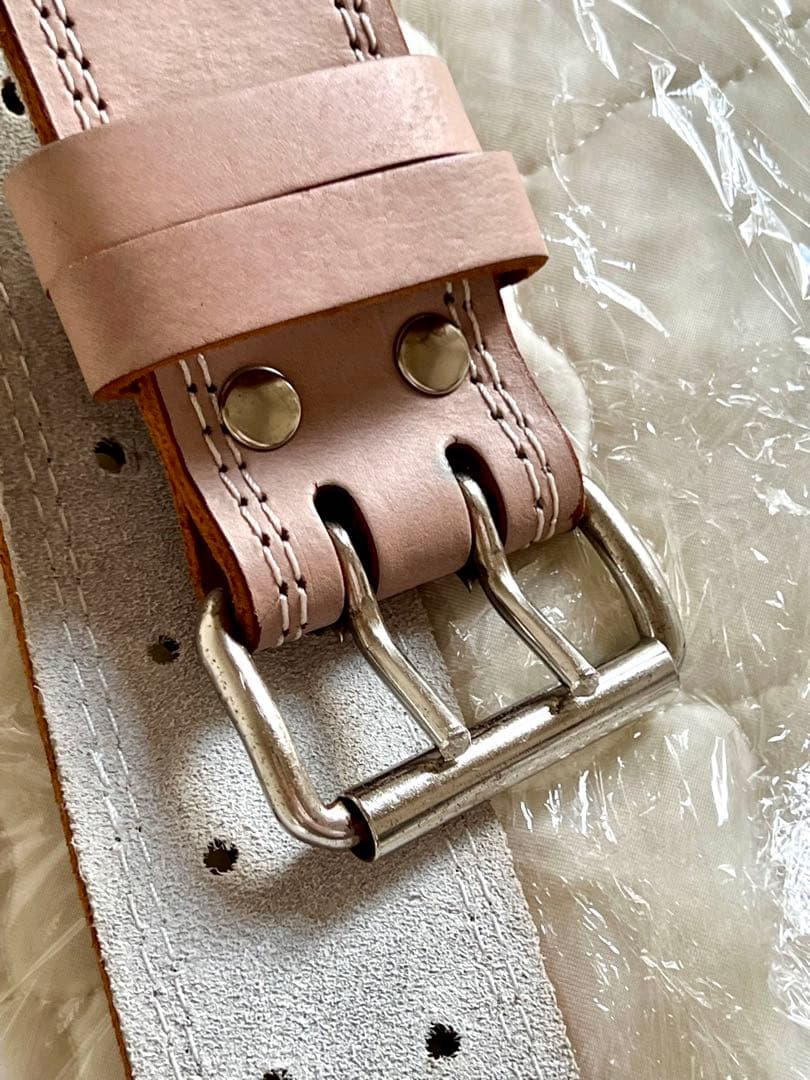 ゴールドジム EXレザーベルト レディース Sサイズ ナチュラルカラー