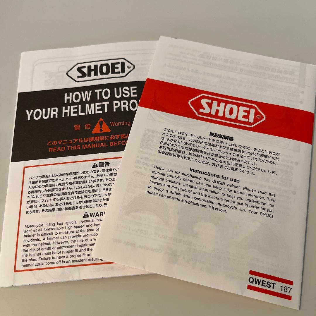 SHOEI QWEST マットブラック フルフェイスヘルメット　M