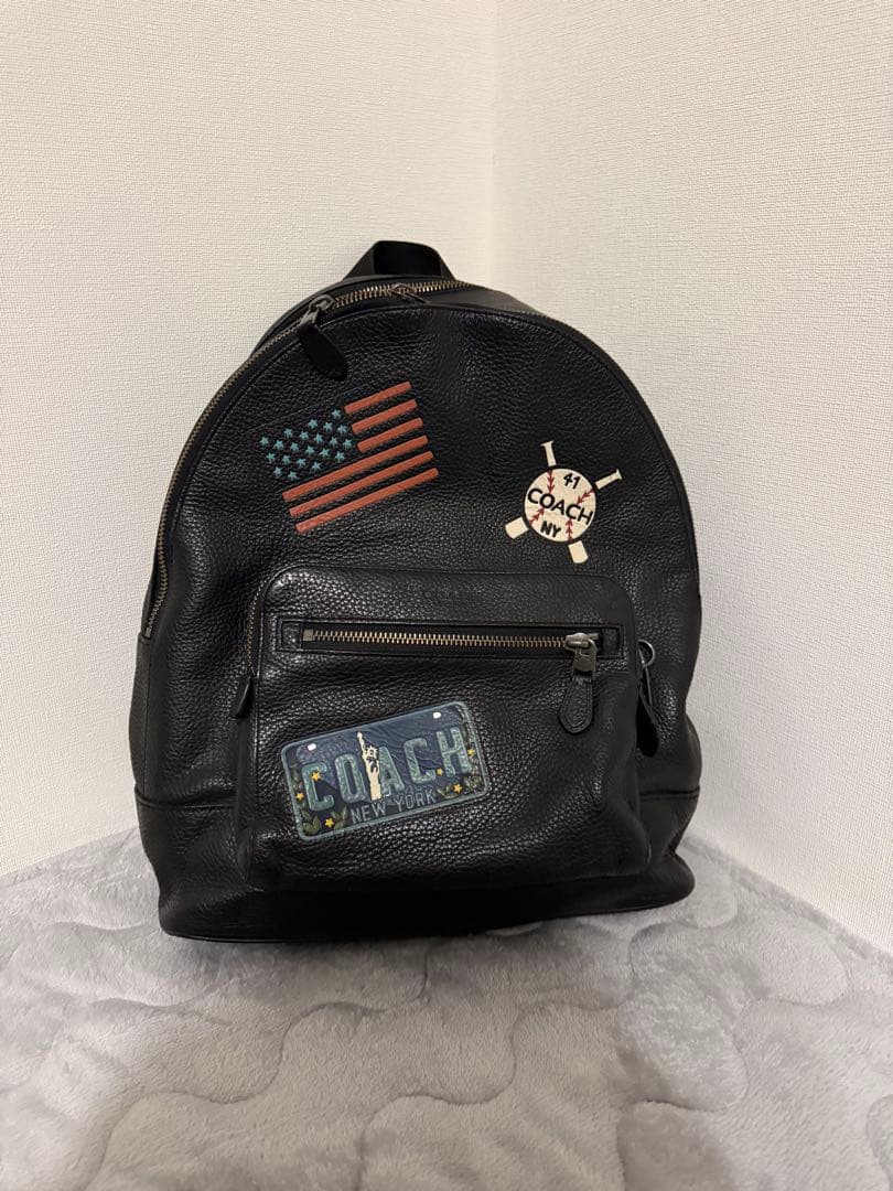 COACH レザーバックパック ブラック