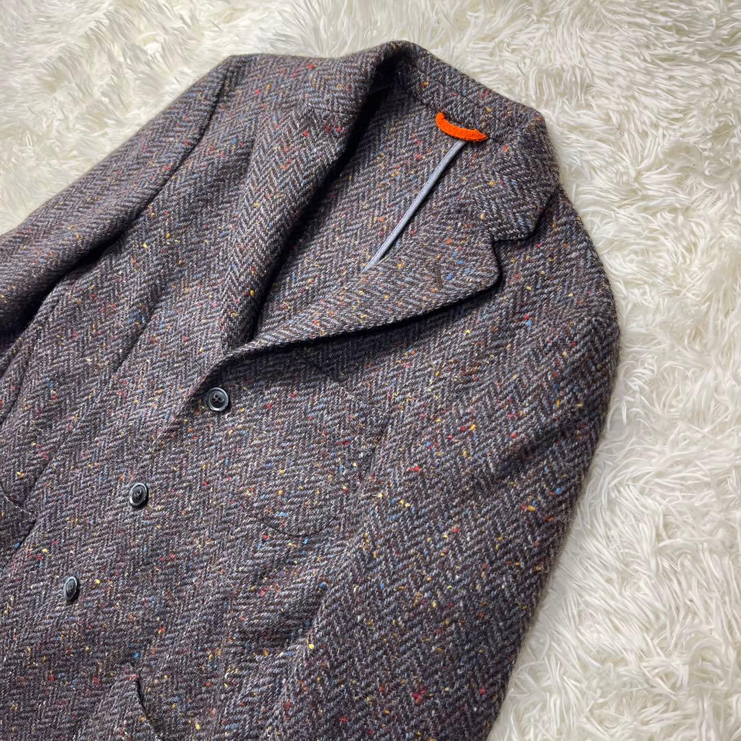 【美品】altea テーラードジャケットHirelano生地 ヘリンボーン 46
