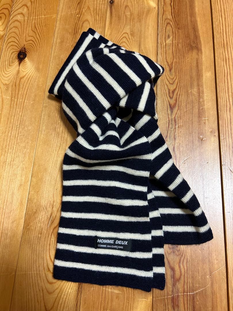 コムデギャルソン　HOMME DEUX ボーダーマフラー