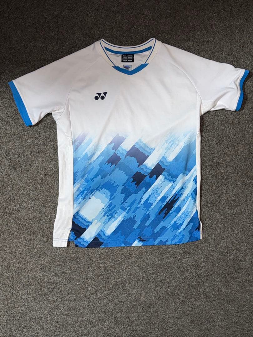 YONEX バドミントンシャツ L ホワイト/ブルー