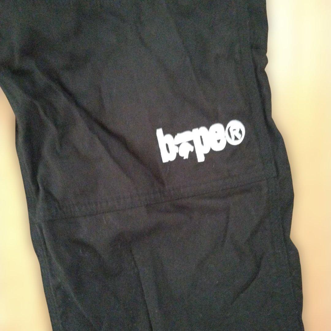 最終a bathing ape エイプ　カーゴパンツ黒S　ペインター