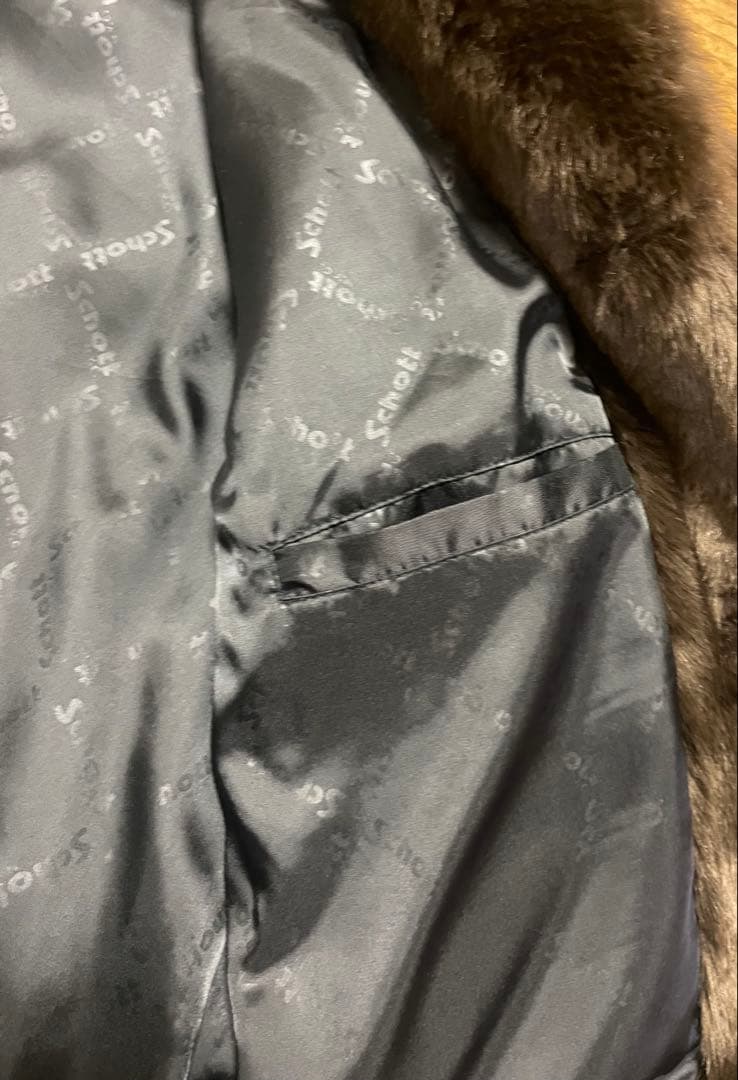 【Schott ショット 】ボア シングル ピーコート メンズ ファー アウター