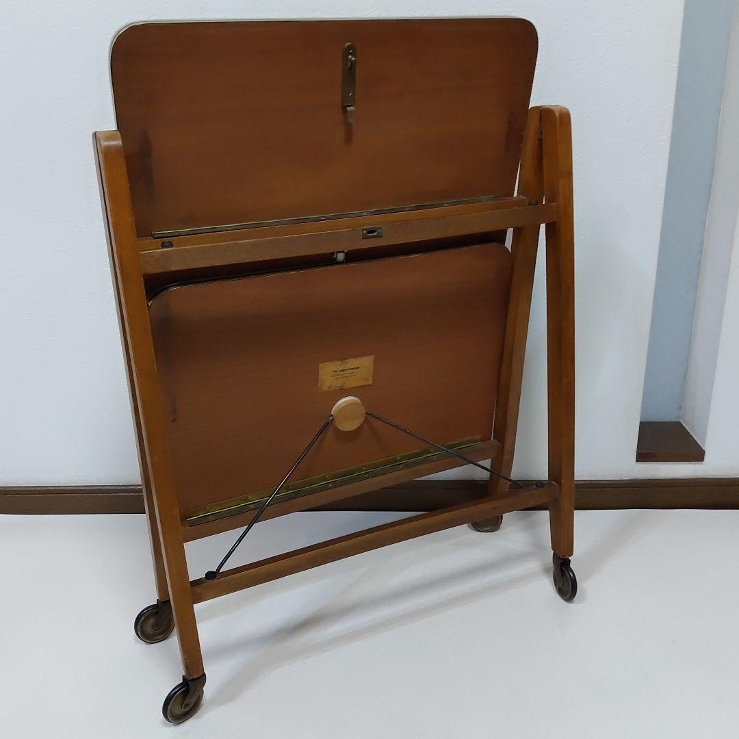 ドイツ製 北欧家具 ワゴンテーブル アンティーク キャスター付き 折り畳み