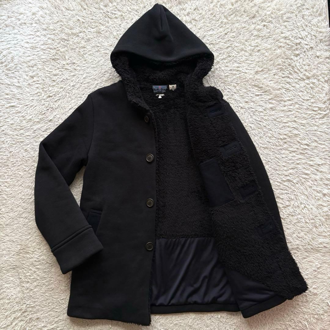 ★希少 Lサイズ★ BLUE BLUE ボア フード コート ヘビースウェット