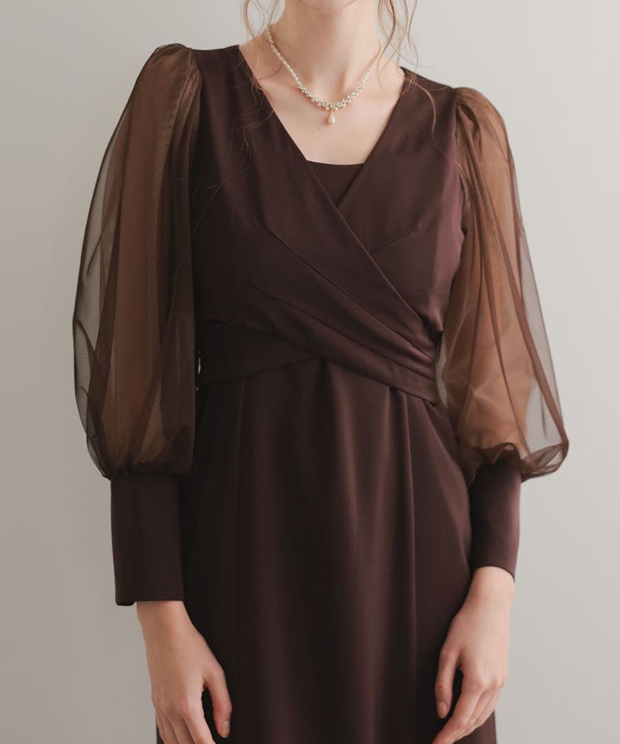 1★新品タグ付き★ドリードール　クロスデザインドレス　2wayドレス　パールM