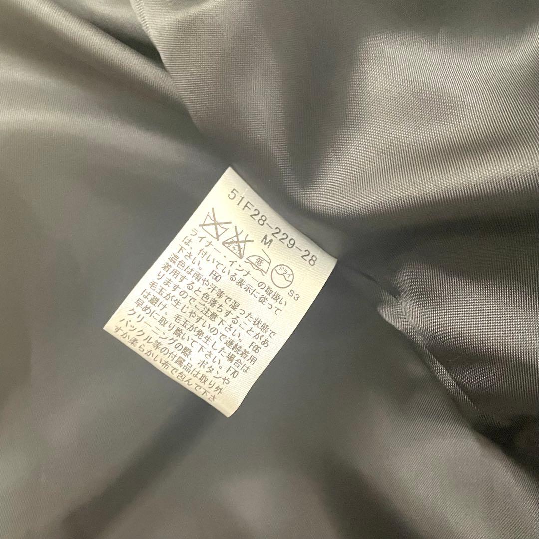 ブラックレーベルクレストブリッジ　美品　チェック　羊毛混　ファー　ライナー付き