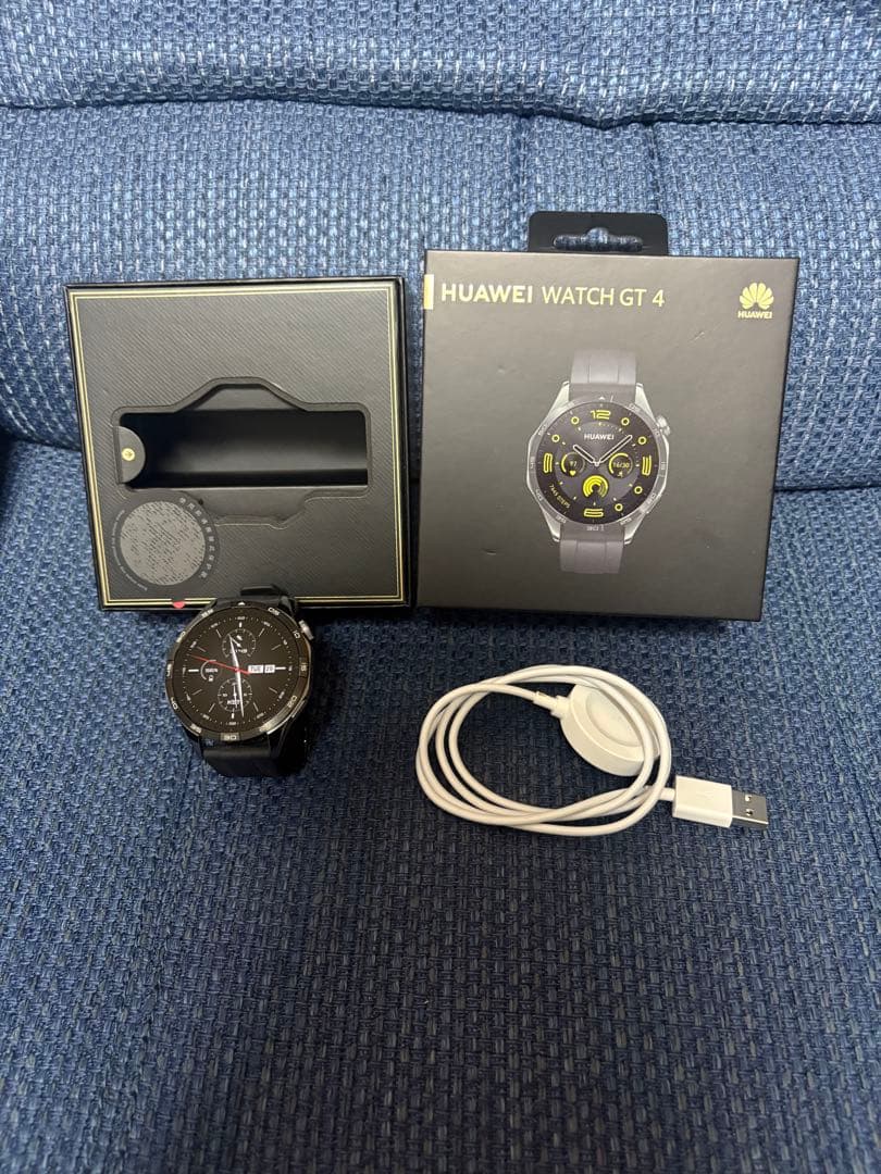 中古美品　HUAWEI GT4ブラック 46mm ゴルフナビ 等にも使用可