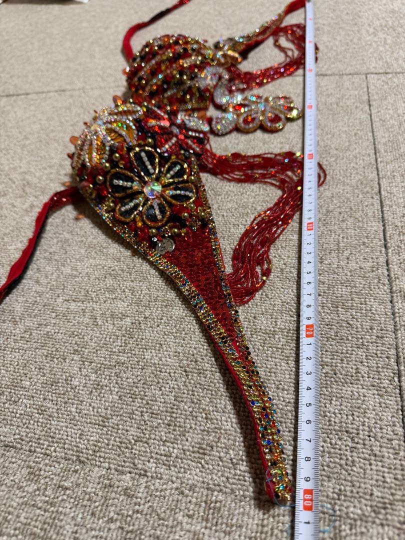 赤と黒のベリーダンスセットアップ