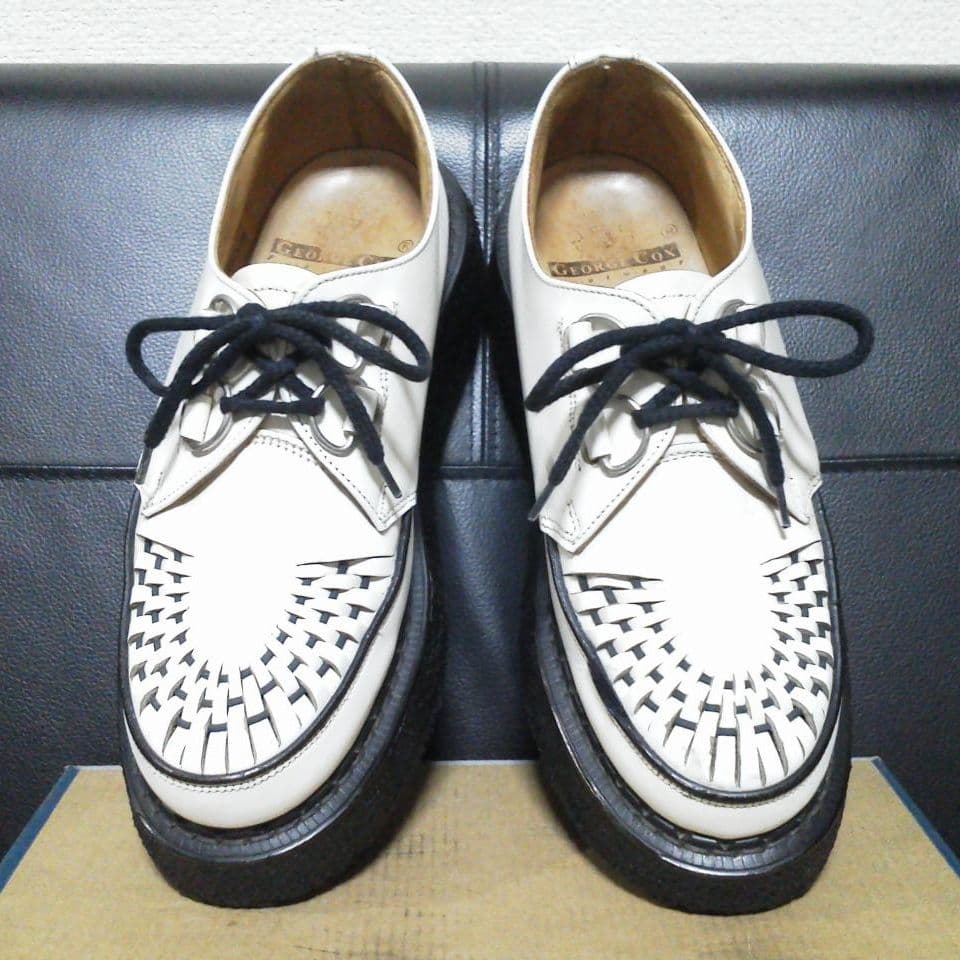 eCox 英国製 ラバーソール UK7 白 男女可 厚底 清春