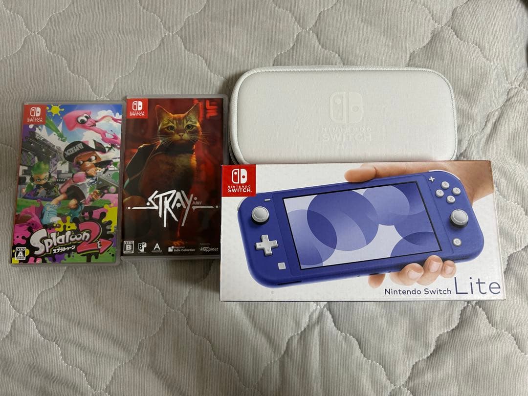 Nintendo Switch Lite 青 + ソフト2本+ケース