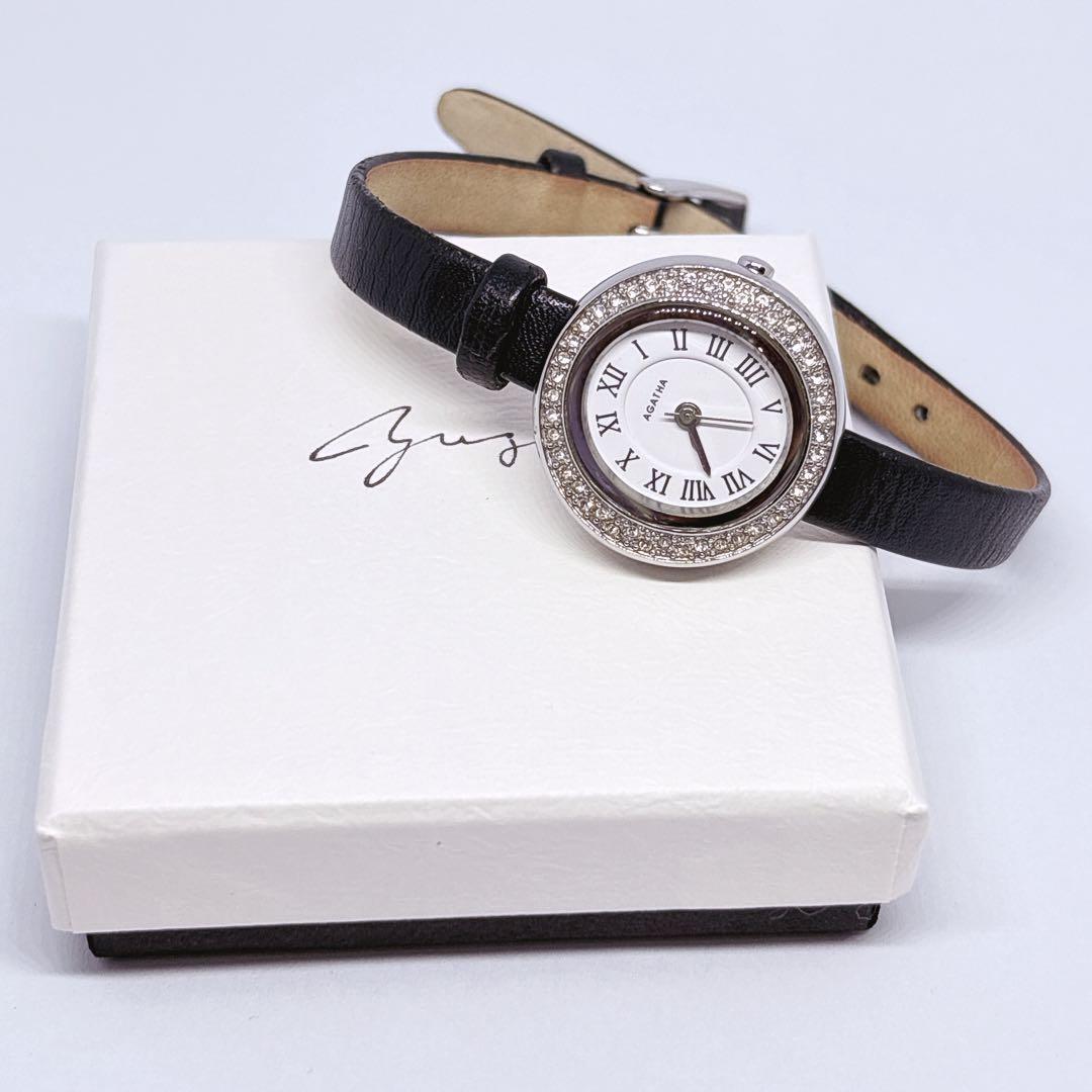AGATHA ストーン付き クオーツ 腕時計