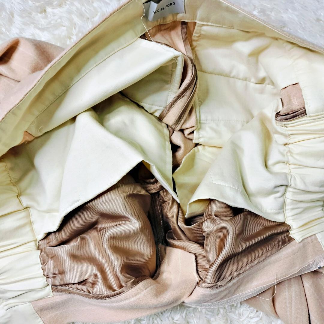 未使用✨️21AW ベッドフォード ダブルセットアップ カシミヤ混 ピーチカラー