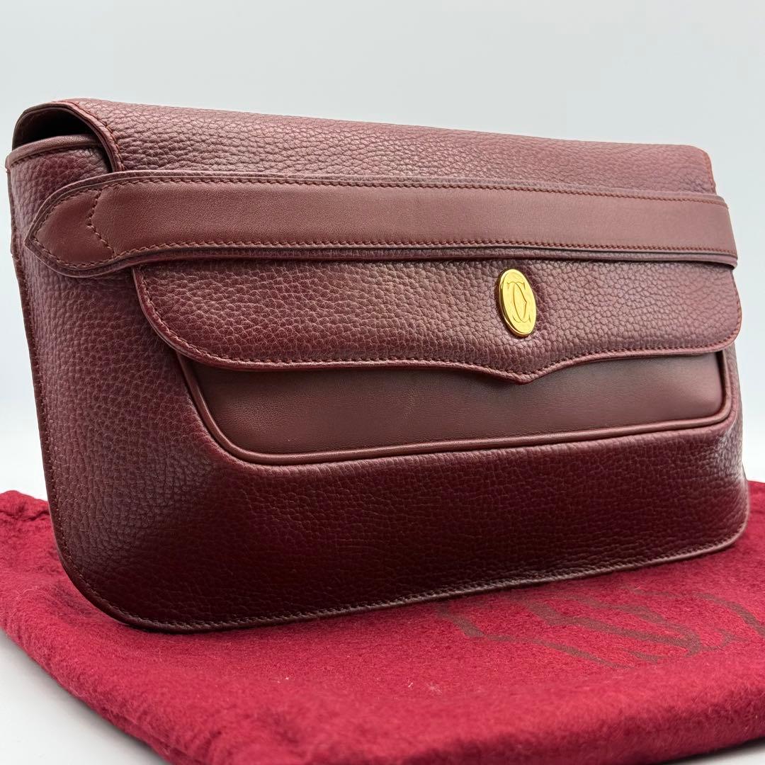 ✨美品✨カルティエ マストライン ボルドー クラッチバッグ 保存袋付 レディース